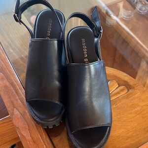 Madden Girl Black Slingback Sandals